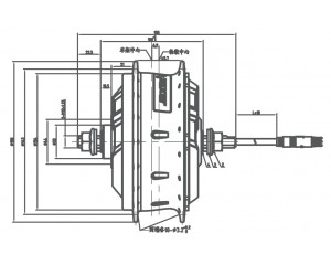 Чертёж мотор колеса MXUS GDF15 36-48v 350-500w