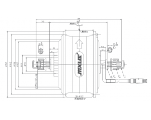 Чертёж мотор колеса MXUS GDF-15 FAT 48v 750w