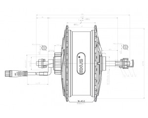 Чертёж мотор колеса MXUS GDR19 48v 1000w