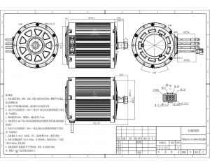 Чертёж и график испытаний электродвигателя QS motor 72v10kwt QSD155A-70