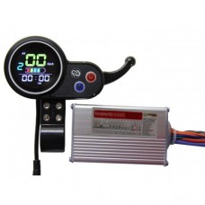 Универсальный контроллер Вольта 36- 48v40А (1440w) с цветным LCD дисплеем и рычажной ручкой газа для электросамокатов на 500 - 1000w, с датчиками Холла и без них