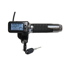Ручка газа с LCD дисплеем и замком зажигания для электровелосипедов с мотор колёсами 36v350w
