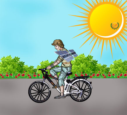 солнечный велосипед